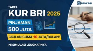 Tabel KUR BRI 2025 Pinjaman 500 Juta Cicilan Cuma 10 JutaBulan! Ini Simulasi Lengkapnya
